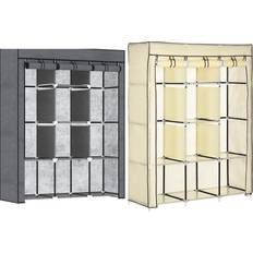 Homcom Klädförvaring Homcom Stoffschrank 8 Ebenen Dunkelgrau Kleiderschrank