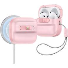 ESR AirPods 4 Skal Magsafe Halolock Rosa