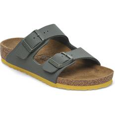 Buckle Children's Shoes Birkenstock Contrast Sole Arizona Sandals - Khaki Green/Yellow