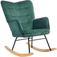Schaukelstühle Homcom Schaukelsessel Mit Kordoptik 85 cm Schaukelstuhl