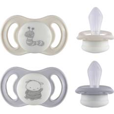 Barn- & Babytillbehör Esska Happy Mini Glow 0+m Silikon Beige 2-pack