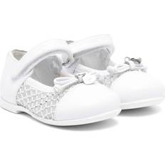 Fabric Ballerinas Children's Shoes Monnalisa Bow-Detailing Ballet Flats - White