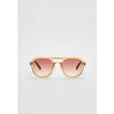 Stradivarius Double Bridge Sunglasses - Pale Camel