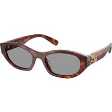 Solglasögon Miu Miu Asian Fit Men's Sunglasses Tortoiseshell - Mahogany Red/Brown