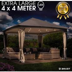 Brast Pavillon Aluminium Infinity 3x4m oder 4x4m inkl Moskitonetz