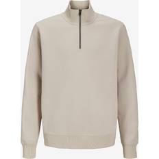 Sweatshirts Jack & Jones Bradley Half Zip Sweatshirt Beige