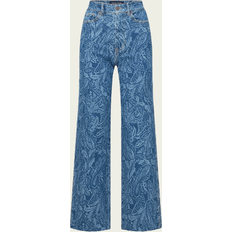 Printed Wide-Leg Jean - Atlantic Paisley