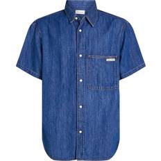 Calvin Klein Men Shirts Calvin Klein Denim Short Sleeve Shirt