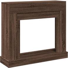 vidaXL Fireplace Surround Brown Oak 100 x 30 x 87.5 cm
