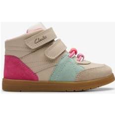 Beige Low Top Shoes Children's Shoes Clarks Disco Beam Hi Toddler Wide Fit - Beige