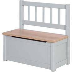Roba Kindertruhenbank Woody 56 x 28 x 53 cm Grau