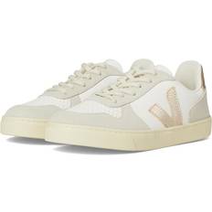 Veja Girls Leather V-10 Trainers - White/Gold