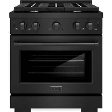 Gas Ranges ZLINE 30-Inch 4.2 cu ft Paramount Dual Fuel Range SDRB-30 Black, Stainless Steel
