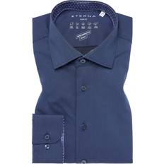 Eterna Slim Fit Performance Shirt - Navy Plain