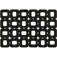Black Place Mats Premier Housewares Felt Block Design Placemats One Size Place Mat Black