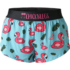 Chicknlegs Women's Split Shorts 15" - Blue Flamingo