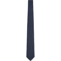 Gröna Slipsar Emporio Armani Pure Silk Tie With Jacquard Micro Checks