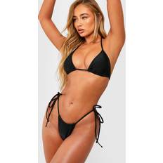 Boohoo Bikini Bottoms boohoo Womens Essentials Itsy Bitsy Bikini Brief - Black
