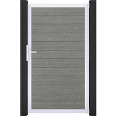 Tore GroJa Einzeltor BasicLine Schmal DIN Universal Vormontiert 100 x 180 cm Grau