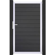 Tore GroJa Einzeltor BasicLine Schmal DIN Universal Vormontiert 100 x 180 cm Anthrazit