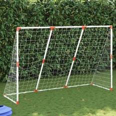 vidaXL Kids' Football Goal with Balls 2-in-1 White 184 x 64 x 124 cm