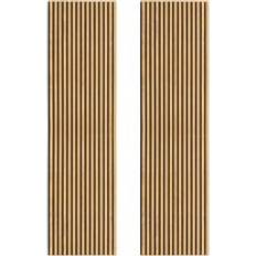 MonsterShop Acoustic Slat Wall Panels x 2 Oak