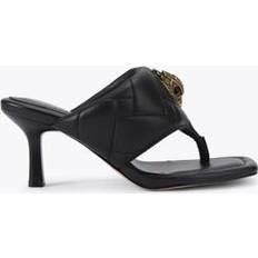 Kurt Geiger Black Heeled Sandals Kurt Geiger London Leather Puff Heeled Mules - Black