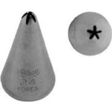 No.24 Small 5 Point Closed Star Metal Piping Grey