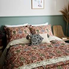 Morris & Co Duvet Covers Morris & Co Granada Kingsize Set Indigo Duvet Cover Red