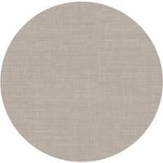 Runda Bordsdukar Redlunds Rund Vaxduk LINNELOOK 140cm Enfärgad Bordsduk Beige