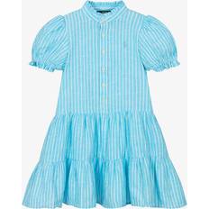 Ralph Lauren Klänningar Barnkläder Ralph Lauren Cotton Linentierstreed Unisex - Turquoise Nova White