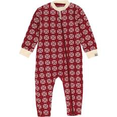 Röda Pyjamasar Barnkläder Gullkorn Design Kos Baby Pyjamas - Deep Red