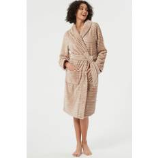 Linea Ladies Carved Dressing Gown - Tan