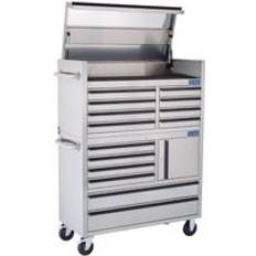 SGS 41 Inch Stainless Steel 14 Drawer Roller Tool Cabinet