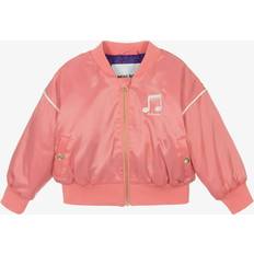 Mini Rodini Note Chenille Baseballjakke - Satin Pink