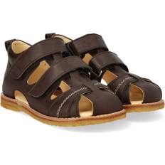 Angulus Begynder Sandal Med Velcrolukning - Dark Brown