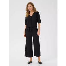Recycled Materials Jumpsuits & Overalls Kaffe Ivanna Cropped Jumpsuit - Black Deep