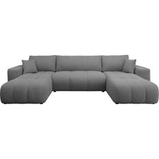 Mirjan24 Flo Bäddsoffa Dubbeldivan 4-sits Grå U Soffa