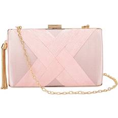 Rosa Kuvertväskor Aftershock London Satin Clutch Bag With Tassels - Pink