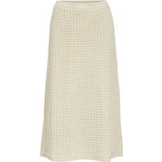 Dame - Uld Nederdele Object Nederdel Objester MW Re Midi Pattern Skirt - Grå