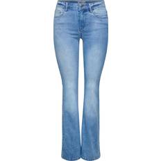 Only Onlwauw Mid Waist Flared Fit Jeans