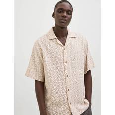Herre - Lilla Skjorter Jack & Jones Bluvincent Print Resort Skjorte Bering Sea