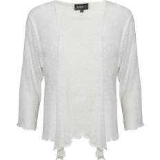 Transparent Cardigans Apricot Cardigan Mit Muschelsaum - Offwhite