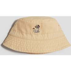 H&M Embroidery-Detail Cotton Bucket Hat - Beige