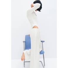 H&M Kordelzughose Aus Leinenmix - Weiß