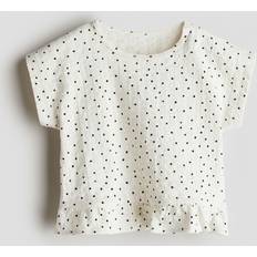 Long Sleeves Blouses & Tunics Children's Clothing H&M Frill-trimmed Top - White