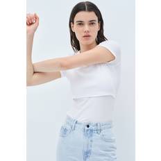 H&M Vit MAMA Ribbad Amningströja XL