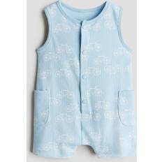 1-3M Jumpsuits Children's Clothing H&M Baby Terry Romper Suit - Blue