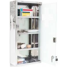 Silver Medicine Cabinets Relaxdays Large Medicine Cabinet 57 x 27 x 12 cm