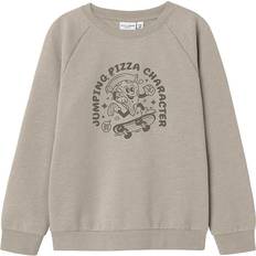 Kashmir Sweatshirts Barnkläder Name It Sweatshirt - NkmVion - Pure Cashmere/Pizza